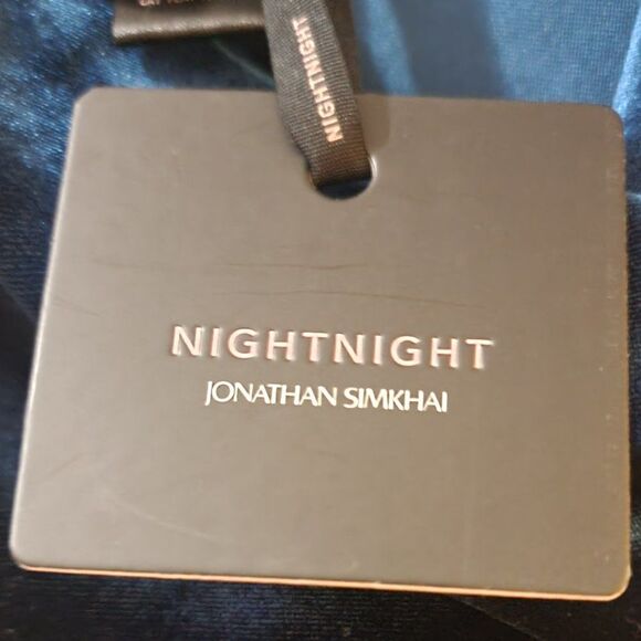 NIGHT NIGHT by Jonathan Simkhai Womens Blue Dk Cut Out Velvet Midi Dress… - Picture 8 of 13